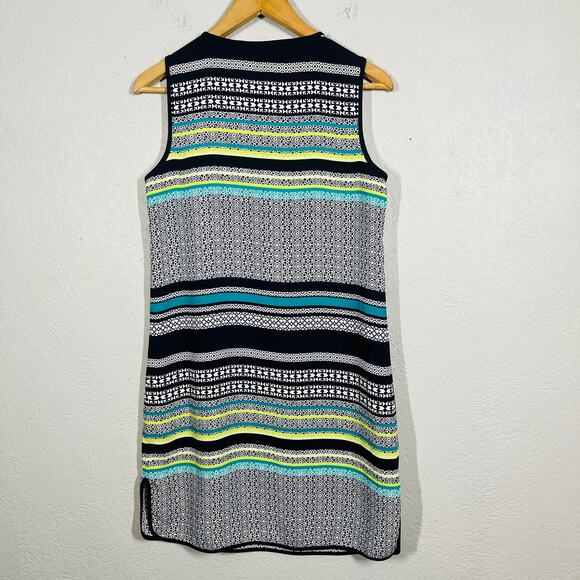 Cynthis Rowley Button Up Shift Dress Loose Fit Casual Mod Print - 2 - Picture 3 of 5